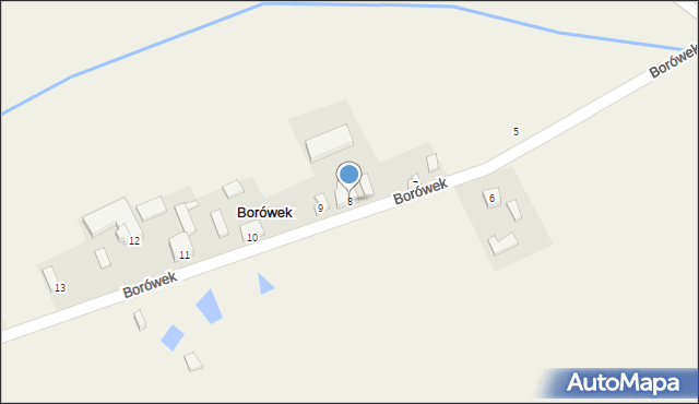 Borówek, Borówek, 8, mapa Borówek
