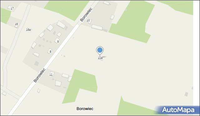 Borowiec, Borowiec, 11a, mapa Borowiec
