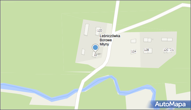 Borowiec, Borowiec, 12, mapa Borowiec