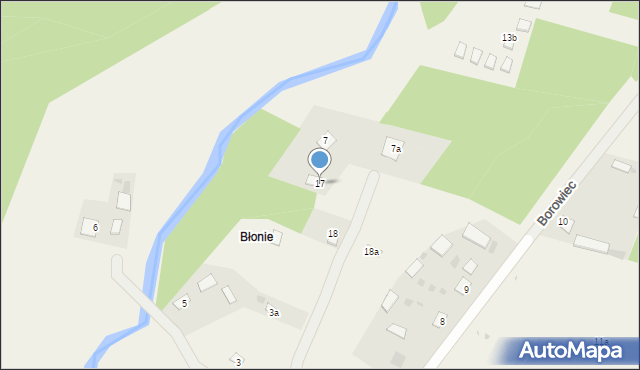 Borowiec, Borowiec, 17, mapa Borowiec