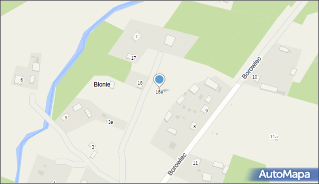 Borowiec, Borowiec, 18a, mapa Borowiec