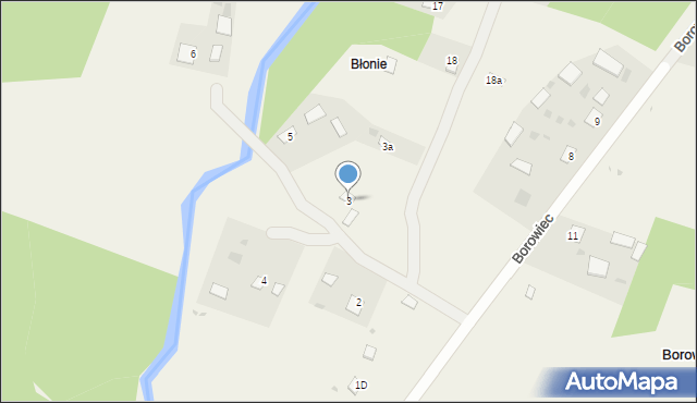 Borowiec, Borowiec, 3, mapa Borowiec