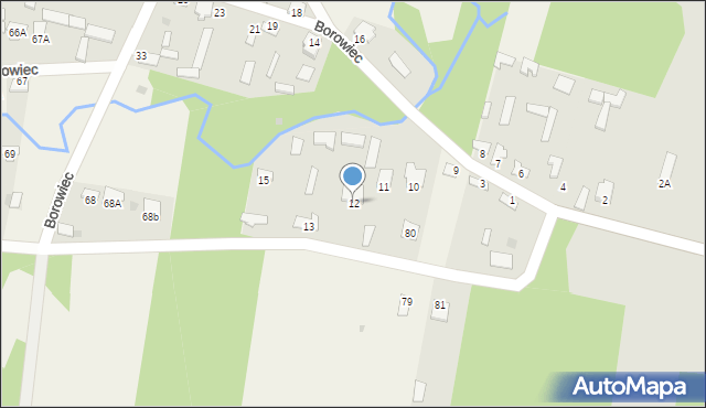 Borowiec, Borowiec, 17, mapa Borowiec