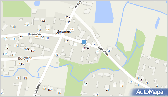 Borowiec, Borowiec, 21, mapa Borowiec