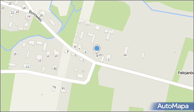 Borowiec, Borowiec, 4, mapa Borowiec