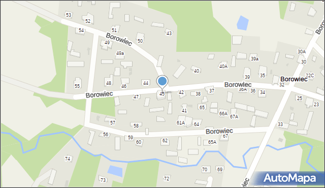 Borowiec, Borowiec, 45, mapa Borowiec