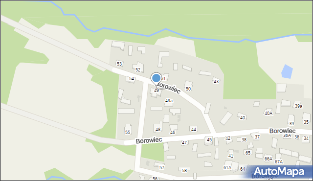Borowiec, Borowiec, 49, mapa Borowiec