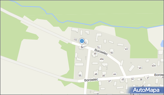 Borowiec, Borowiec, 54, mapa Borowiec