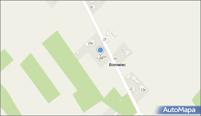 Borowiec, Borowiec, 14a, mapa Borowiec