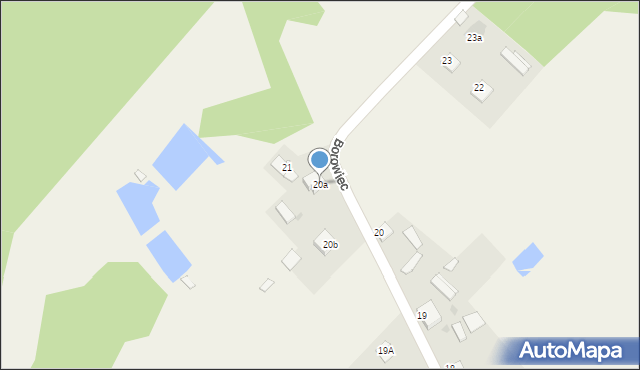Borowiec, Borowiec, 20a, mapa Borowiec