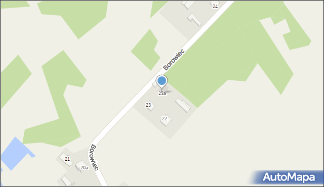 Borowiec, Borowiec, 23a, mapa Borowiec