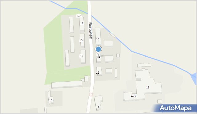 Borowiec, Borowiec, 14, mapa Borowiec