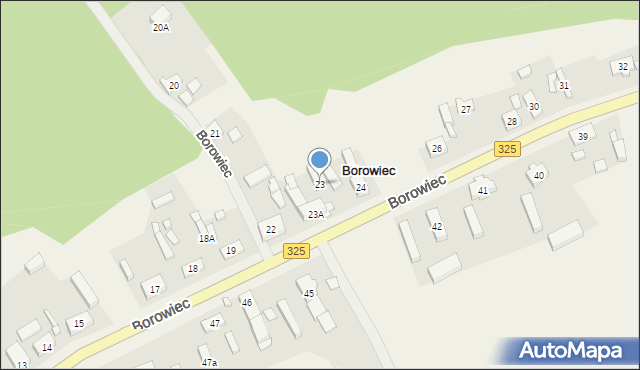 Borowiec, Borowiec, 23, mapa Borowiec