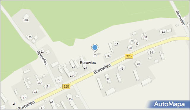 Borowiec, Borowiec, 25, mapa Borowiec