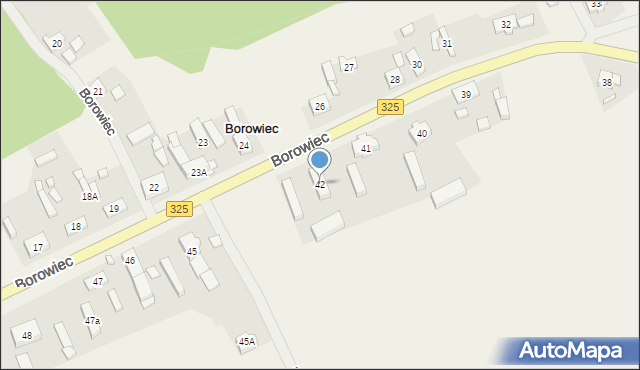 Borowiec, Borowiec, 42, mapa Borowiec