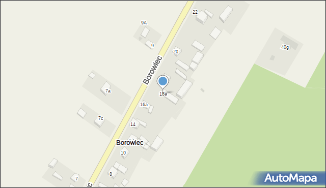 Borowiec, Borowiec, 18a, mapa Borowiec