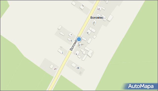 Borowiec, Borowiec, 6, mapa Borowiec