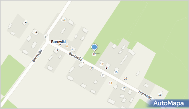 Borowiki, Borowiki, 12, mapa Borowiki