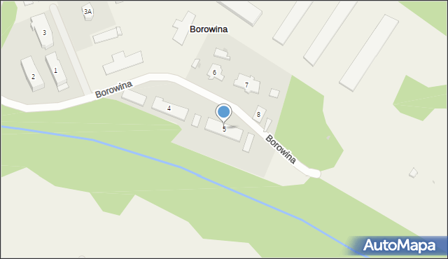 Borowina, Borowina, 5, mapa Borowina