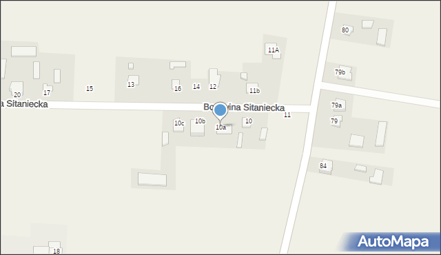Borowina Sitaniecka, Borowina Sitaniecka, 10a, mapa Borowina Sitaniecka