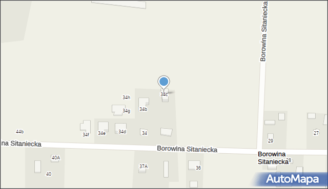 Borowina Sitaniecka, Borowina Sitaniecka, 34c, mapa Borowina Sitaniecka