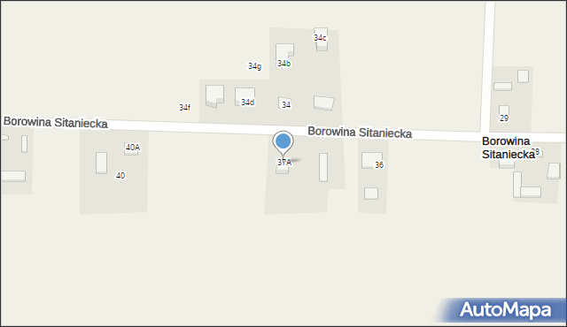 Borowina Sitaniecka, Borowina Sitaniecka, 37A, mapa Borowina Sitaniecka