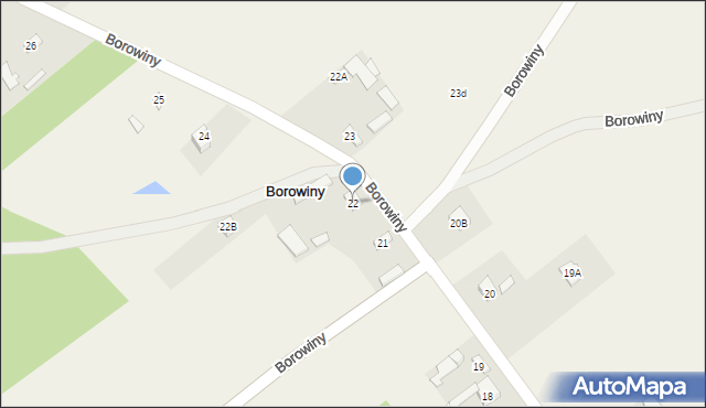 Borowiny, Borowiny, 22, mapa Borowiny