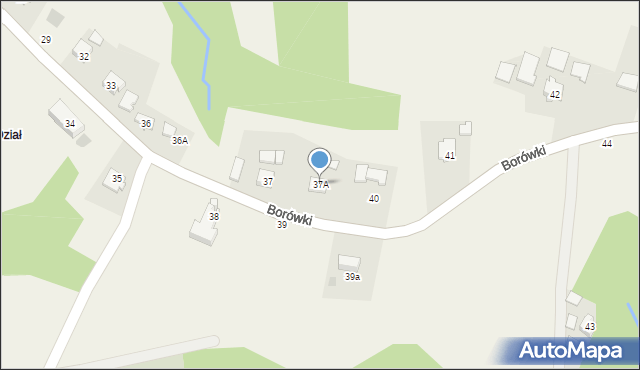 Borówki, Borówki, 37A, mapa Borówki