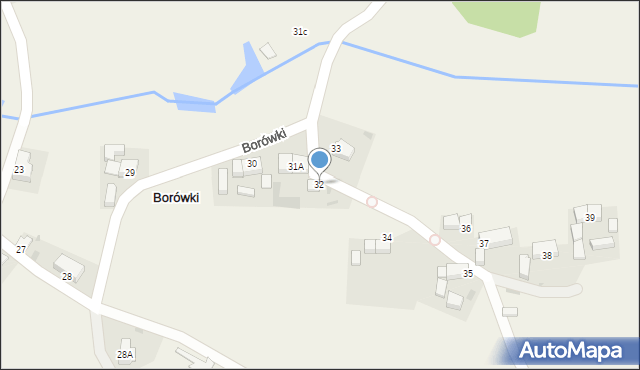 Borówki, Borówki, 32, mapa Borówki