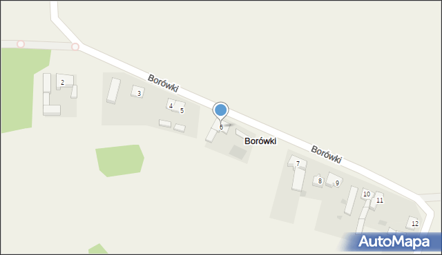 Borówki, Borówki, 6, mapa Borówki
