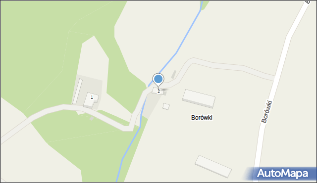 Borówki, Borówki, 2, mapa Borówki