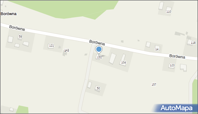 Borówna, Borówna, 131, mapa Borówna