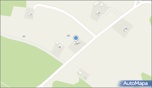 Borówna, Borówna, 133, mapa Borówna