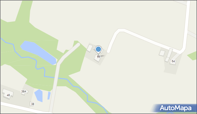 Borówna, Borówna, 55, mapa Borówna