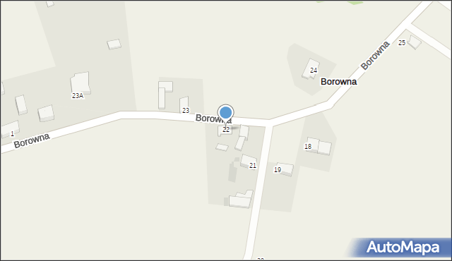 Borowna, Borowna, 22, mapa Borowna