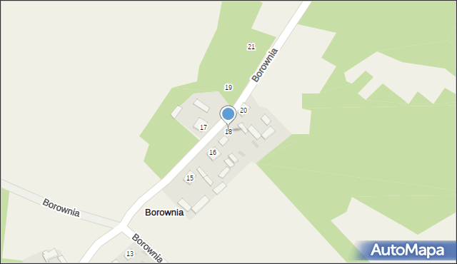 Borownia, Borownia, 18, mapa Borownia