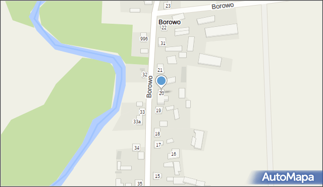 Borowo, Borowo, 20, mapa Borowo