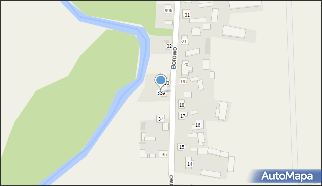 Borowo, Borowo, 33a, mapa Borowo