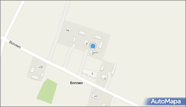 Borowo, Borowo, 10, mapa Borowo