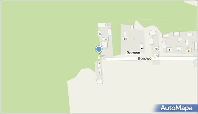 Borowo, Borowo, 1, mapa Borowo