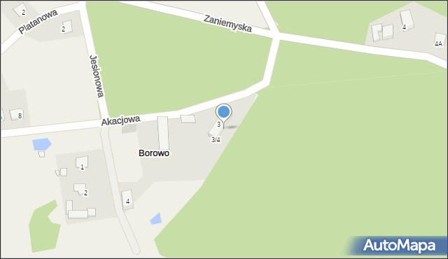 Borowo, Borowo, 3/2, mapa Borowo