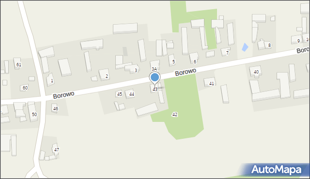 Borowo, Borowo, 43, mapa Borowo