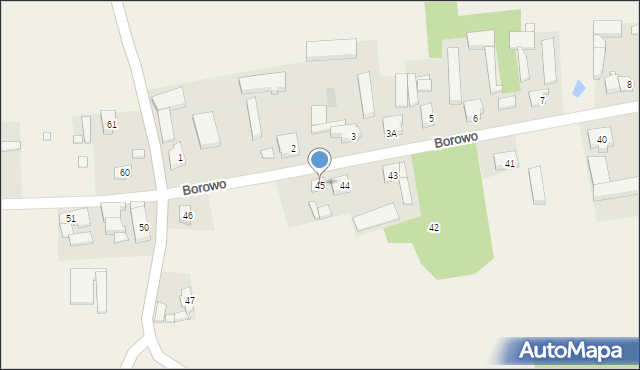Borowo, Borowo, 45, mapa Borowo