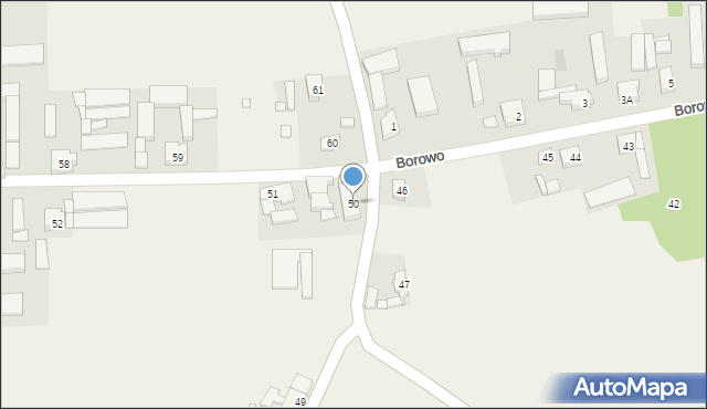 Borowo, Borowo, 50, mapa Borowo