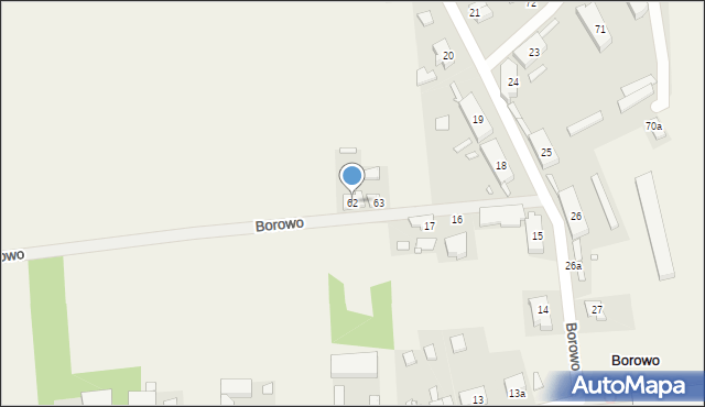 Borowo, Borowo, 62, mapa Borowo