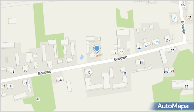 Borowo, Borowo, 8, mapa Borowo