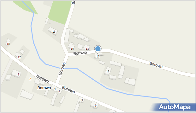 Borowo, Borowo, 13, mapa Borowo