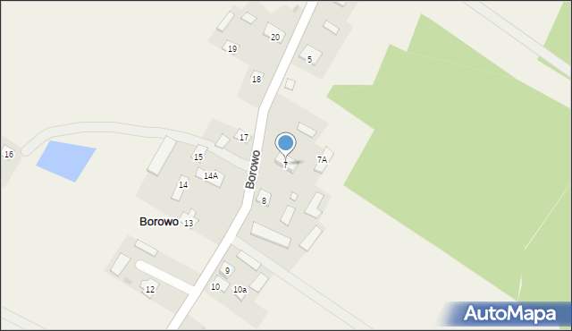 Borowo, Borowo, 7, mapa Borowo