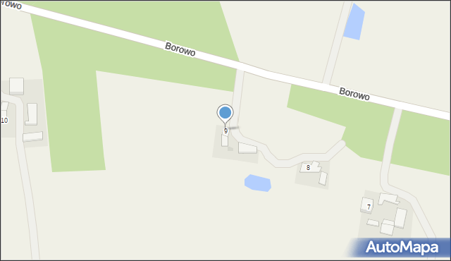 Borowo, Borowo, 9, mapa Borowo