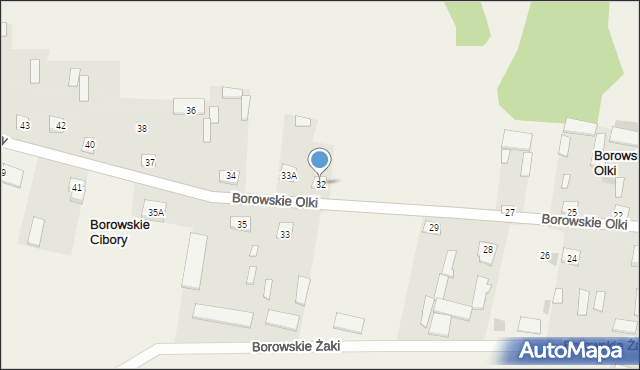 Borowskie Cibory, Borowskie Cibory, 32, mapa Borowskie Cibory